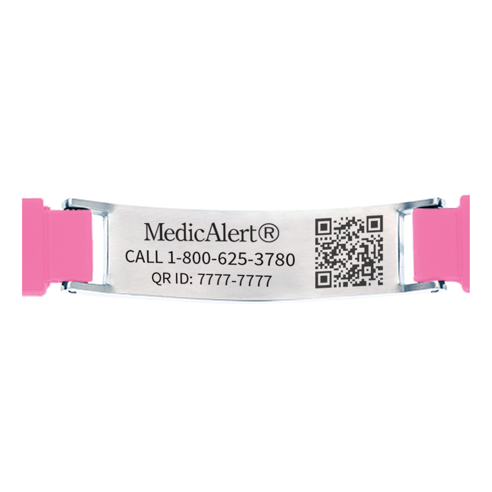 QR Code Elite Silicone Medical ID Bracelet​ - Pink, Pink, large image number 3